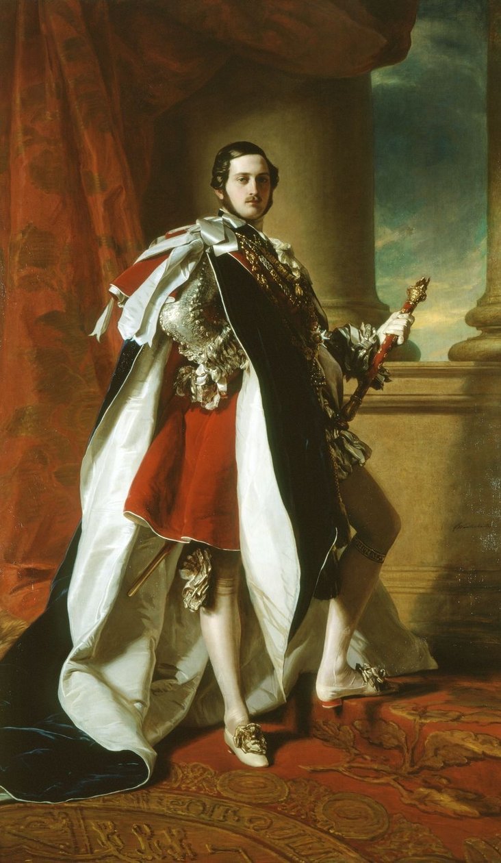 Albert herceg portréja harisnyakötőben alkotó: Franz Xaver Winterhalter