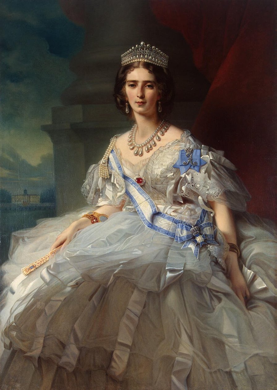 Tatiana Yussupova hercegnő portréja alkotó: Franz Xaver Winterhalter