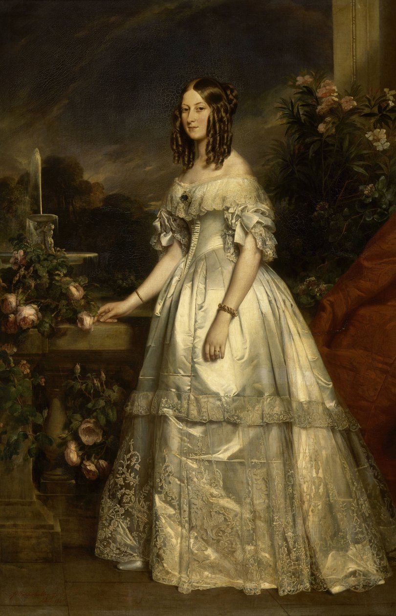 Viktória szász-coburg-gothai hercegnő portréja ( alkotó: Franz Xaver Winterhalter