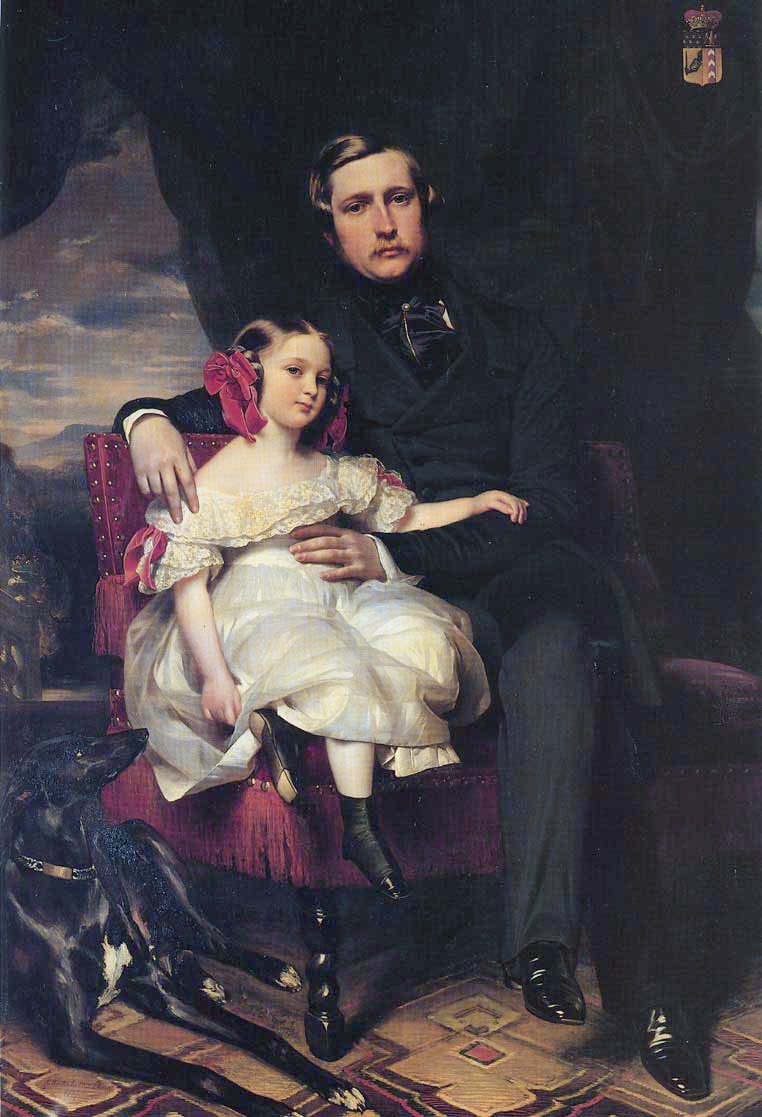 De Wagram herceg és lánya, Malcy Louise Caroline Frederique portréja alkotó: Franz Xaver Winterhalter