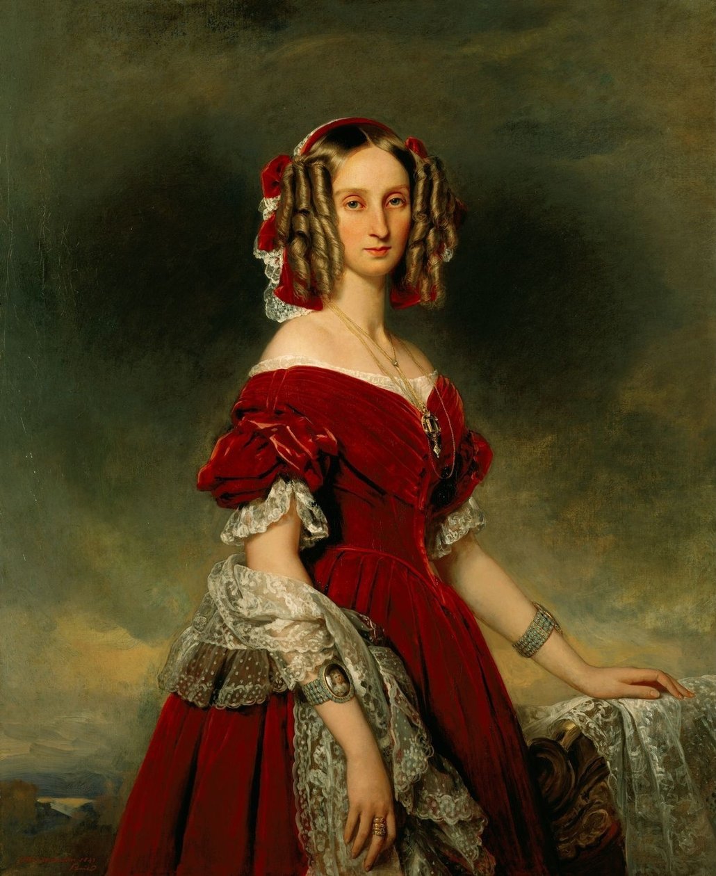 Louise of Orléans, a belgák királynője portréja alkotó: Franz Xaver Winterhalter