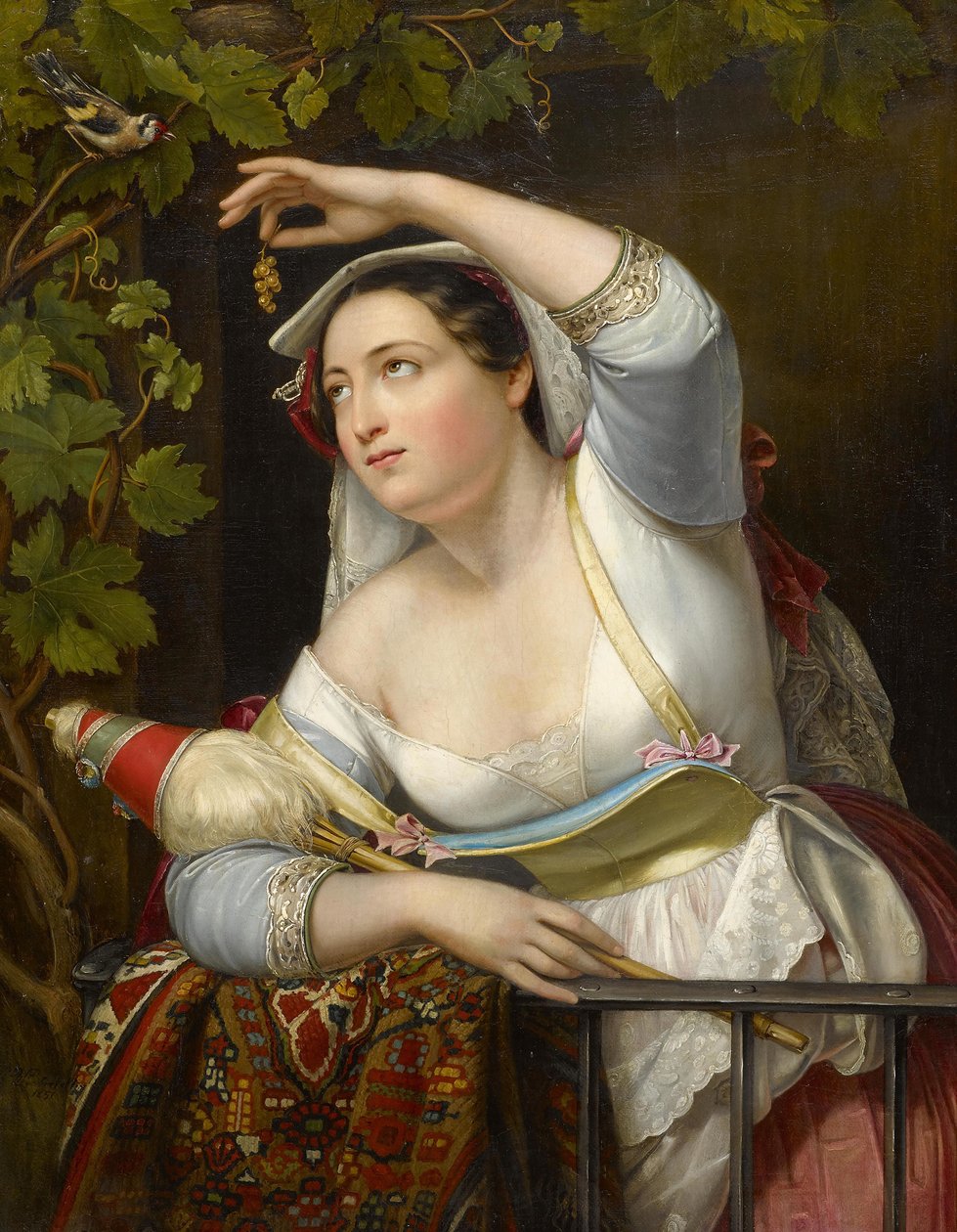 Fiatal nő portréja a szőlőlugasban, 1851 alkotó: Franz Xaver Winterhalter
