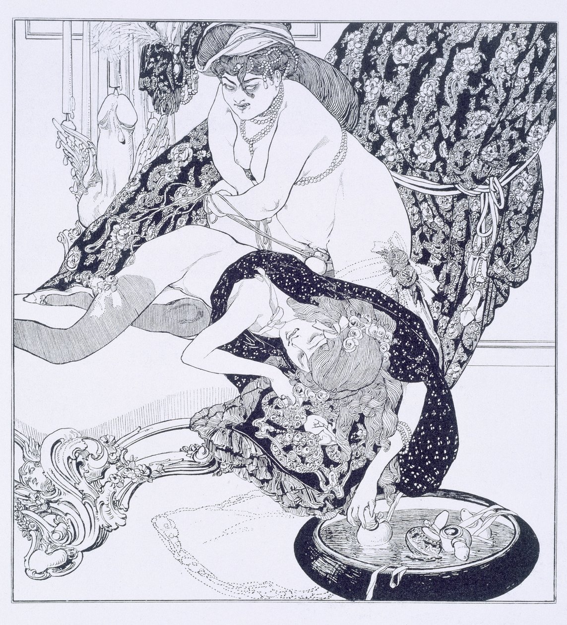 The Forks, 8. lemez a „La Grenouillere”-ből, 1912 alkotó: Franz von Bayros