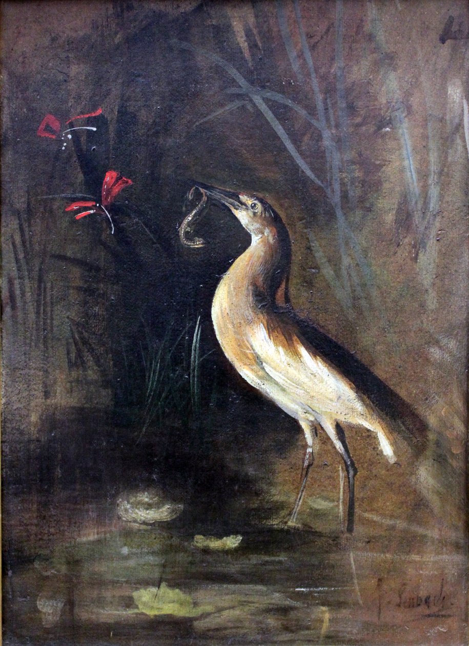 Heron és Salamandern Német: Fischreiher und Salamandern Francais: Heron et Salamandern alkotó: Franz Seraph von Lenbach
