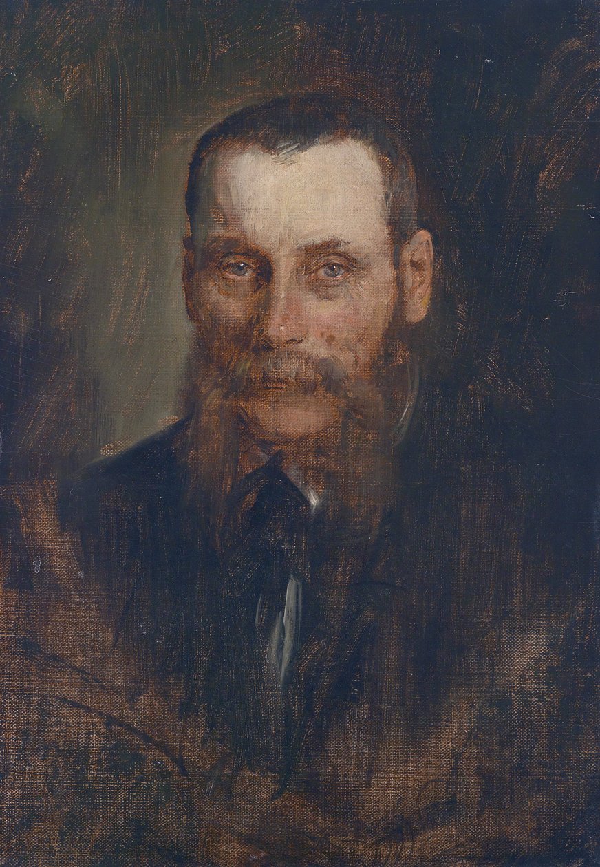 Georg Plach bécsi műkereskedő portréja alkotó: Franz Seraph von Lenbach