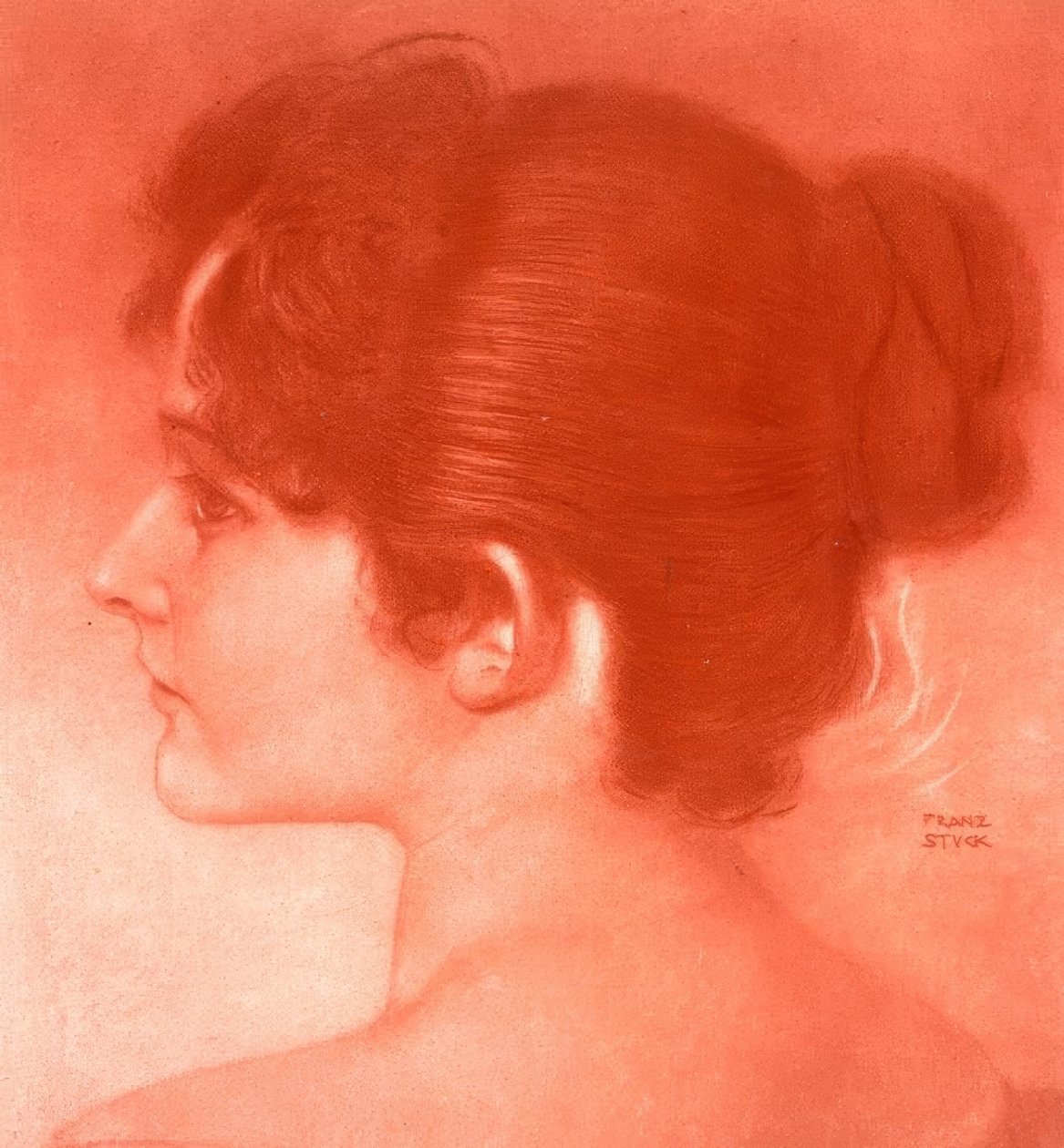 Női tanulmányi fej alkotó: Franz von Stuck