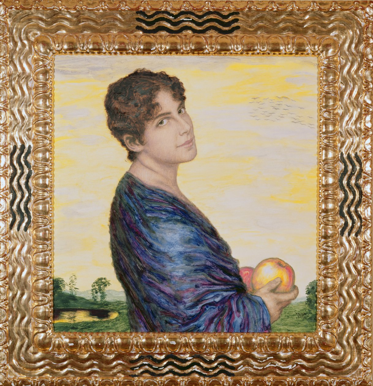 Nő, kezében alma, 1916 körül (olaj) alkotó: Franz von Stuck