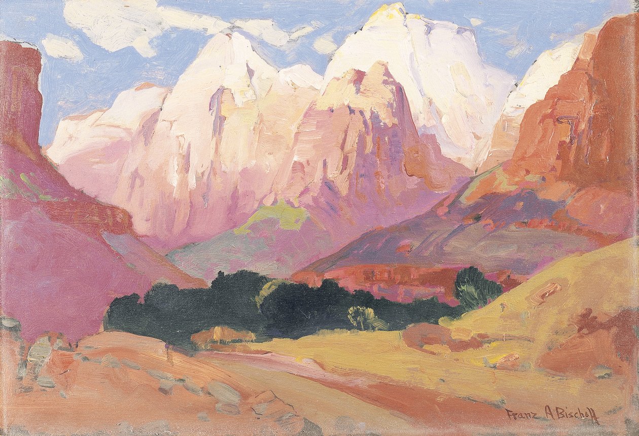 Grand Tetons (olaj a fedélzeten) alkotó: Franz A. Bischoff
