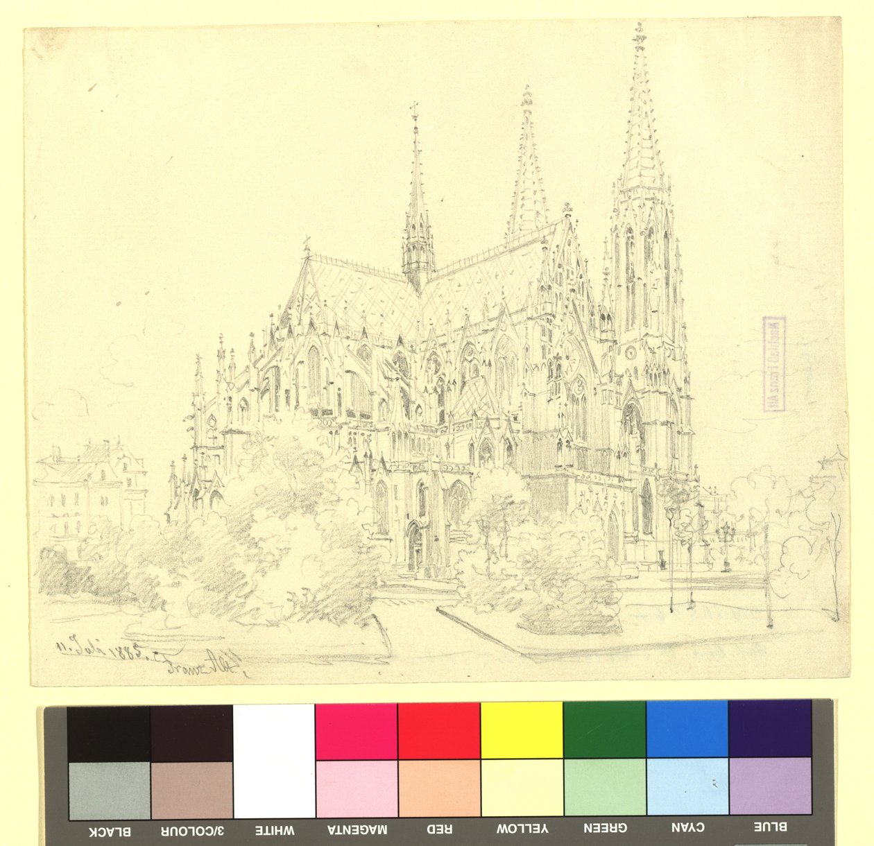 9. kerület, Rooseveltplatz - Fogadalmi templom (kórusnézet) alkotó: Franz Alt