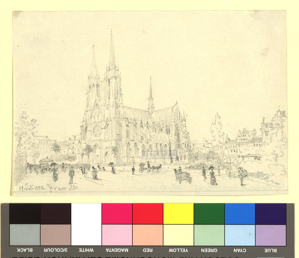9., Roosevelt-tér – Votivkirche (oldalnézet) alkotó: Franz Alt