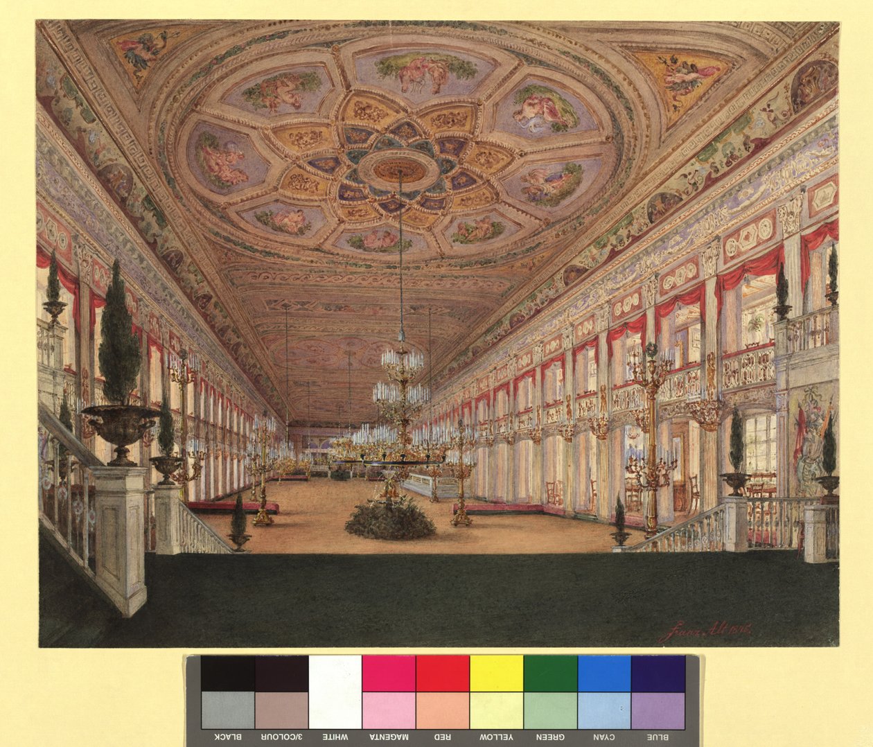 Odeon-terem, belső nézet alkotó: Franz Alt