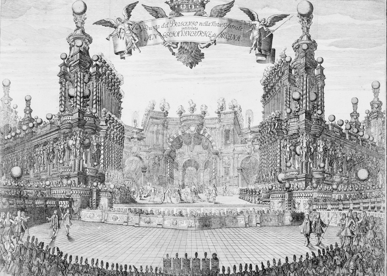 Proszcénium Angelicának, Alcina győztesének, 1716. alkotó: Franz Ambros Dietel