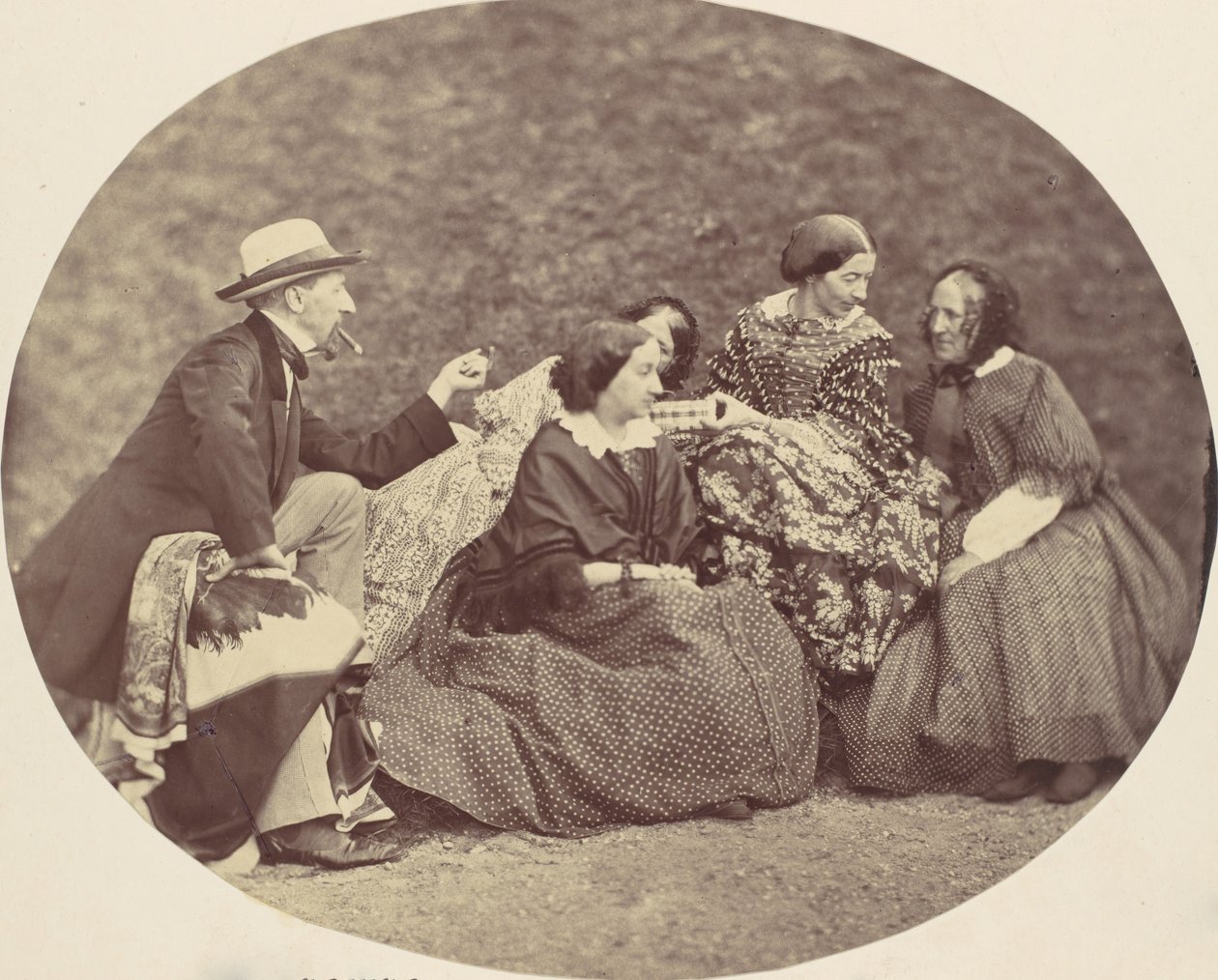 [Mathias Höusermann, Marie Antoine, Elise Höusermann és Pepe Wöss], 1850-60-as évek. alkotó: Franz Antoine