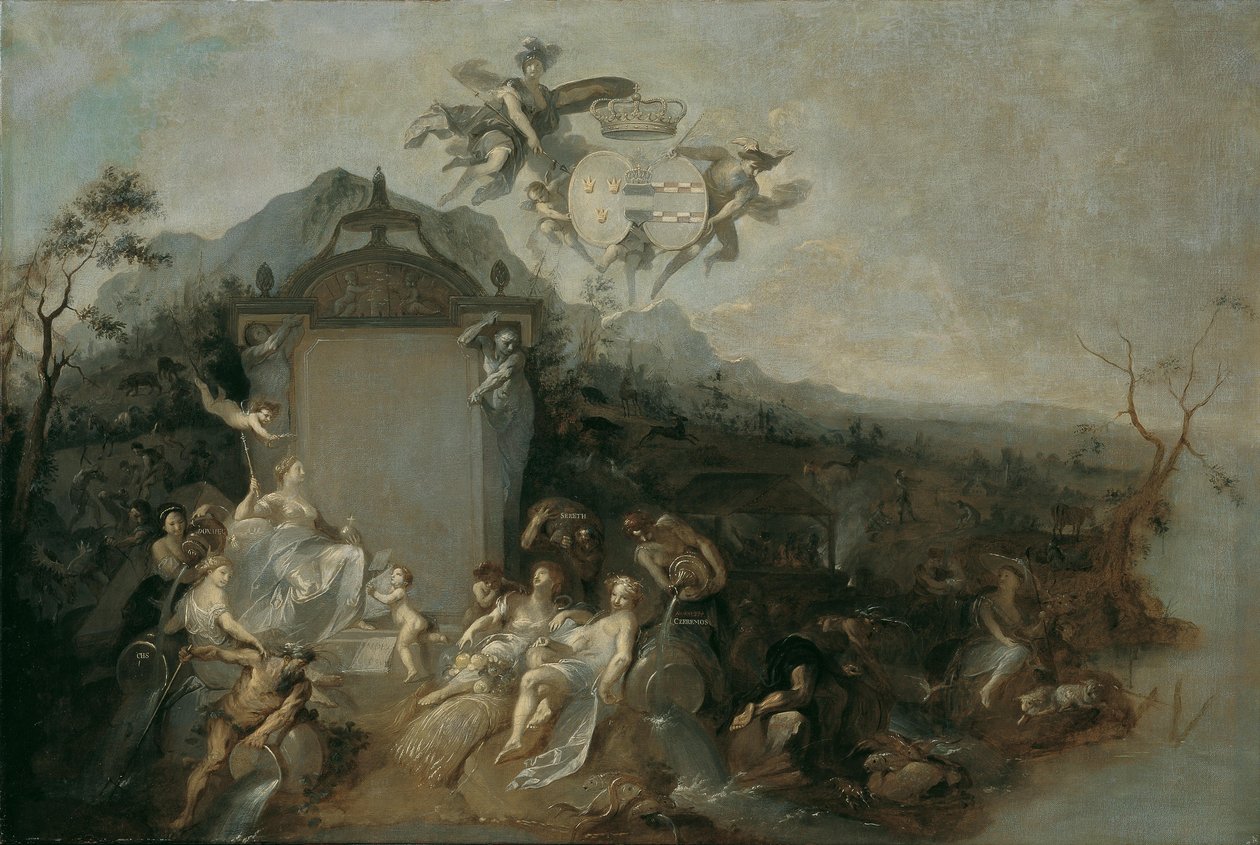 Galícia és Lodoméria allegóriája alkotó: Franz Anton Maulbertsch