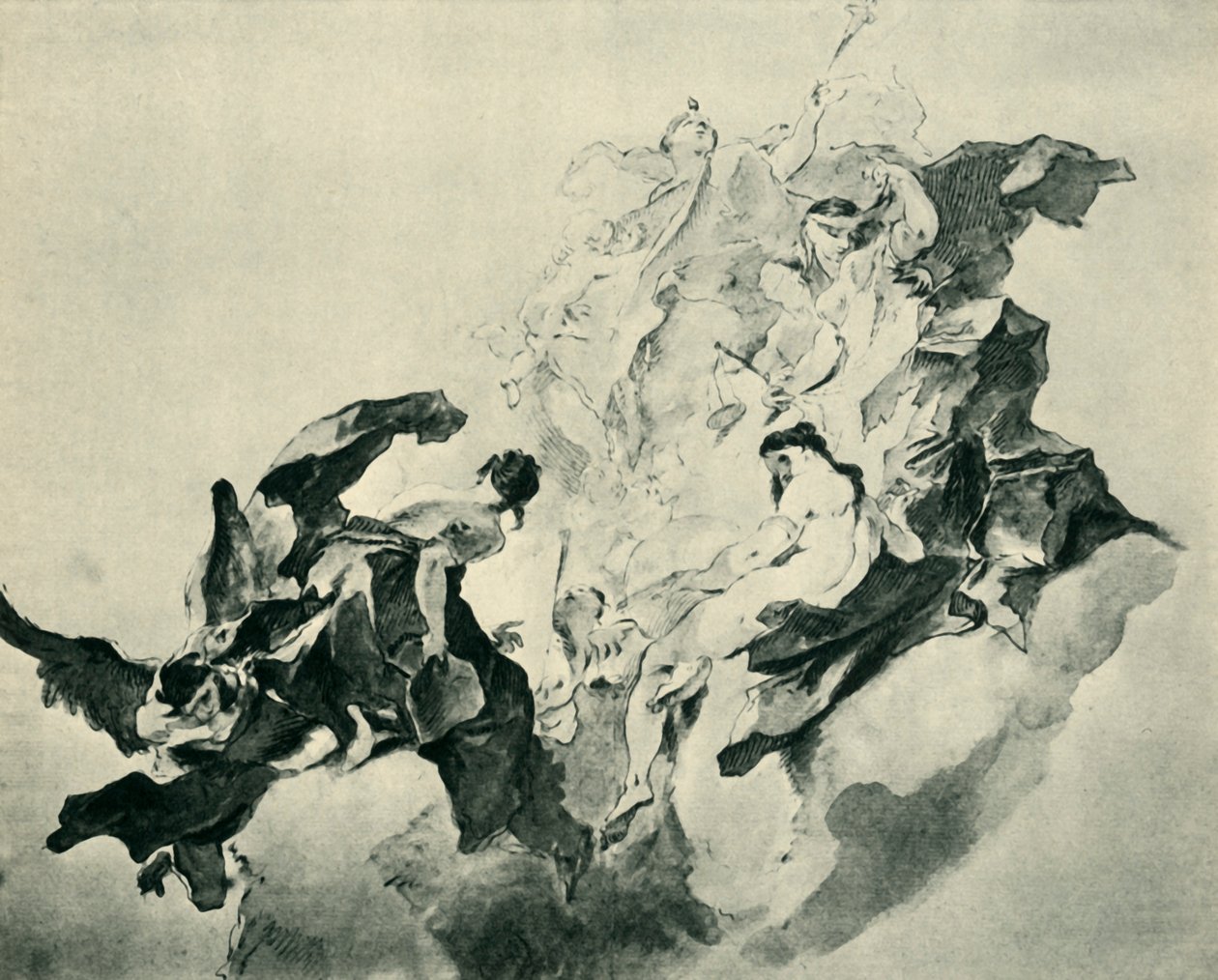 A hit, az igazságosság és a festészet allegóriája, 1758-1759, 1943. alkotó: Franz Anton Maulbertsch