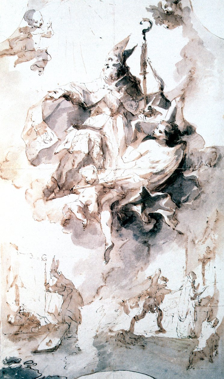 Szent Stanislas megkoronázása, 1744-1796 alkotó: Franz Anton Maulbertsch