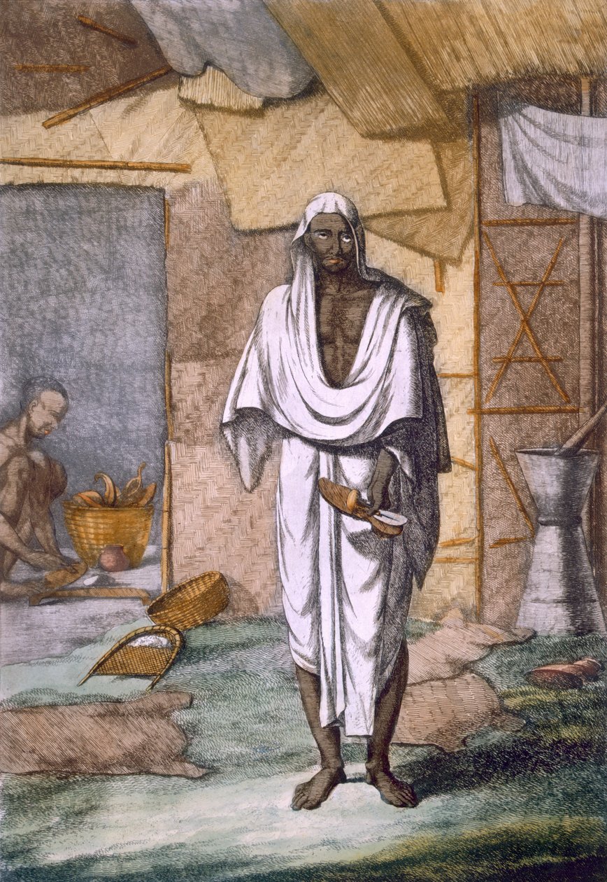 Egy suszter, a "A hinduk vagy a szokásaik, szokásaik és szertartásaik leírása" kocsmából. 1808-12 (színes rézkarc) alkotó: Franz Balthazar Solvyns