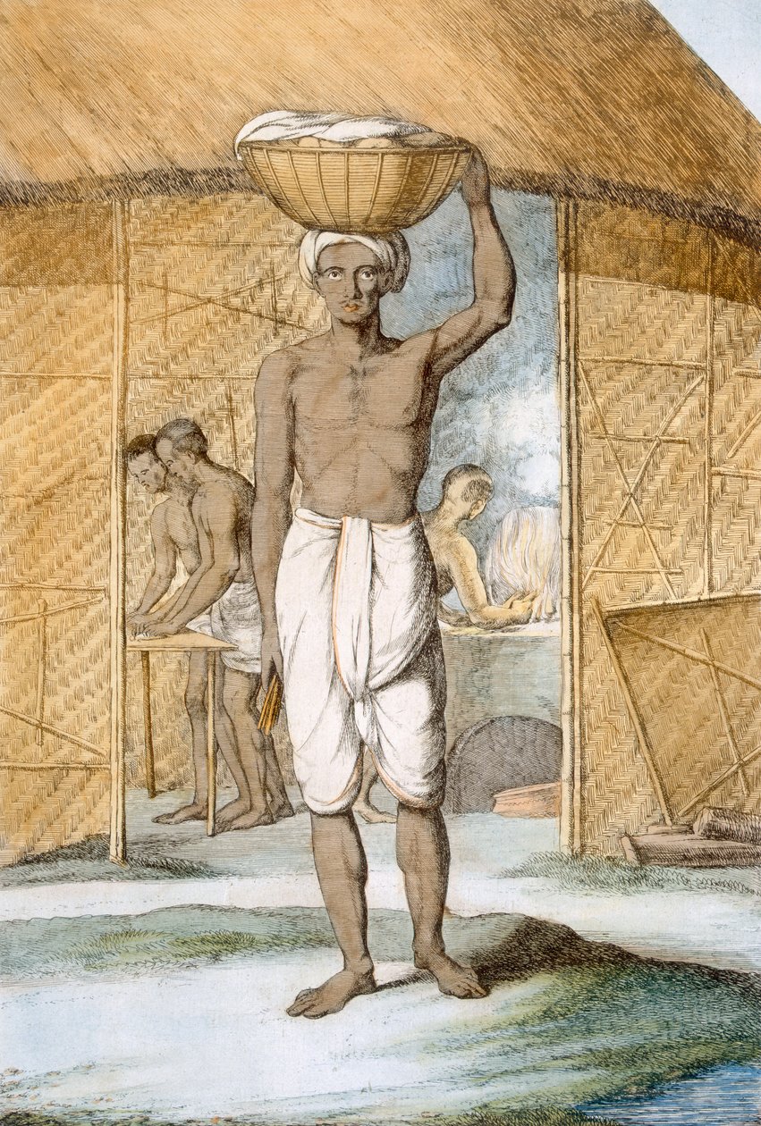 Kenyérsütő, "A hinduk, avagy modoruk, jelmezeik és szertartásaik leírása", 1808-1812 körül (színes rézkarc) alkotó: Franz Balthazar Solvyns
