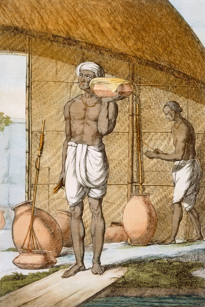 Butter-man, "A hinduk, avagy viselkedésük, jelmezeik és szertartásaik leírása", 1808-1812 körül (színes rézkarc) alkotó: Franz Balthazar Solvyns
