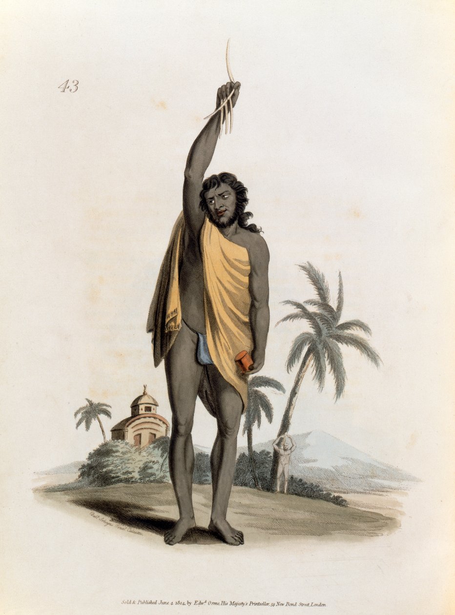 Hindu Priest, kiadó: Edward Orme, 1804 alkotó: Franz Balthazar Solvyns