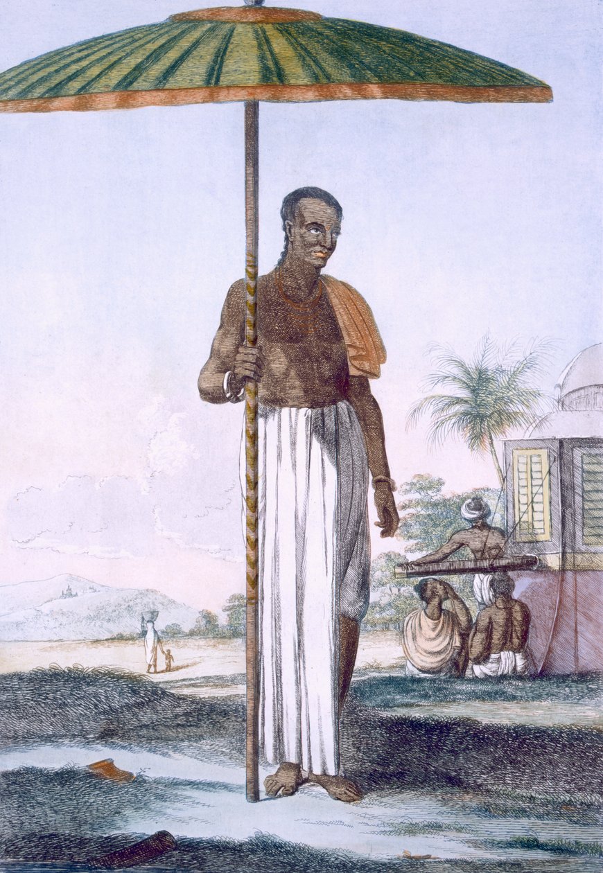 Az Ouriah-kaszt portája, a "A hinduk vagy erkölcseik, szokásaik és szertartásaik leírása", kocsma. 1808-12 (színes rézkarc) alkotó: Franz Balthazar Solvyns