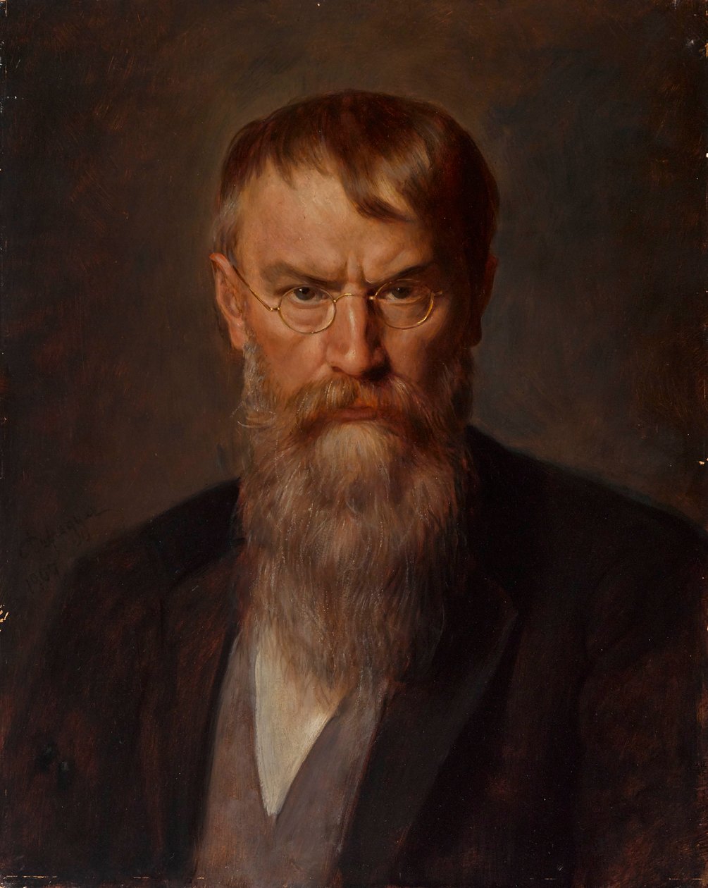 Franz von Lenbach portréja 1836-1904, 1907. alkotó: Franz Defregger von