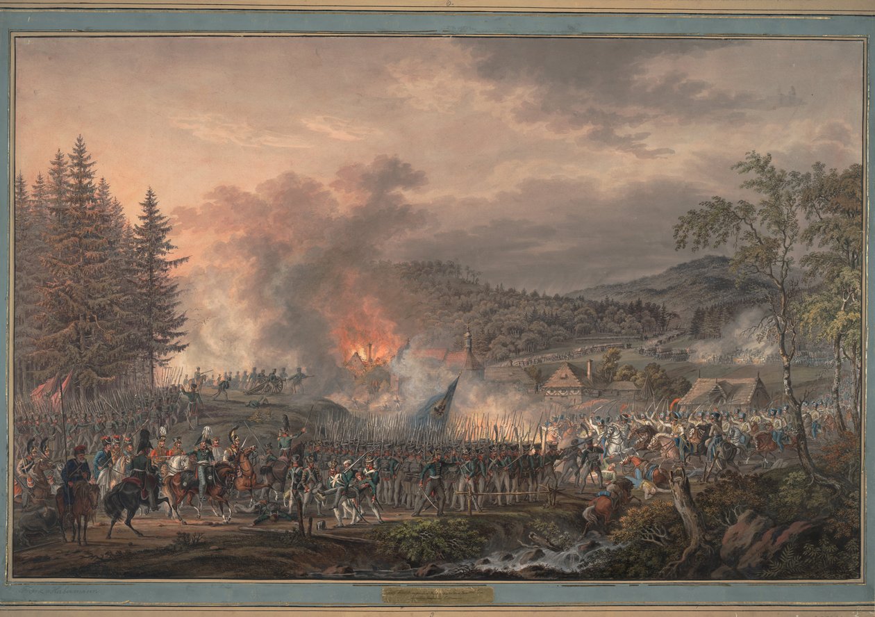 Orosz mentőőrezred Ostermann-Tolsztoj gróf parancsnoksága alatt, 1813 alkotó: Franz Edler Habermann von