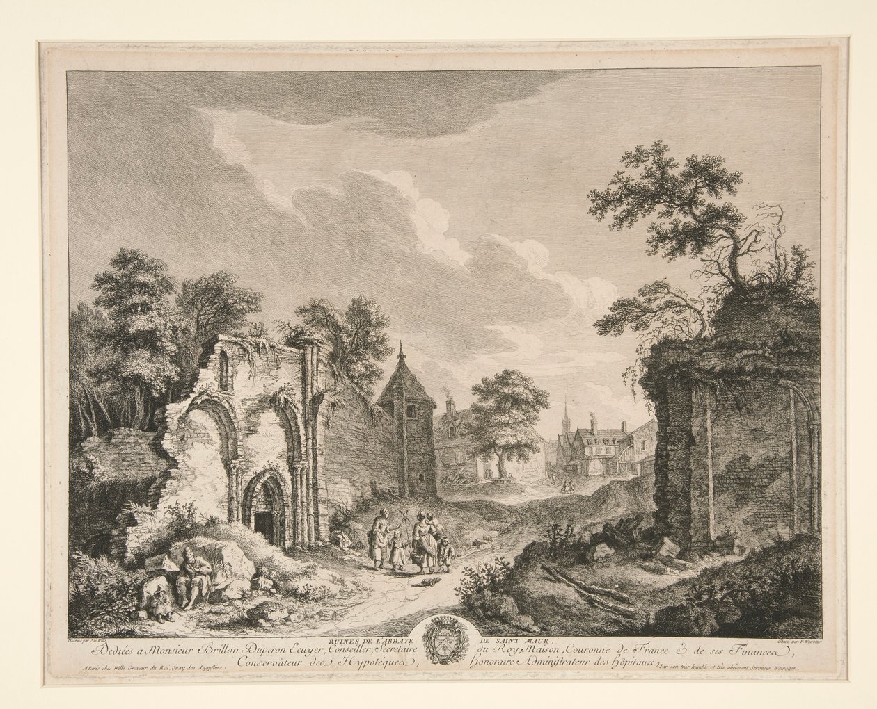 A St. Maur apátság romjai alkotó: Franz Edmund Weirotter