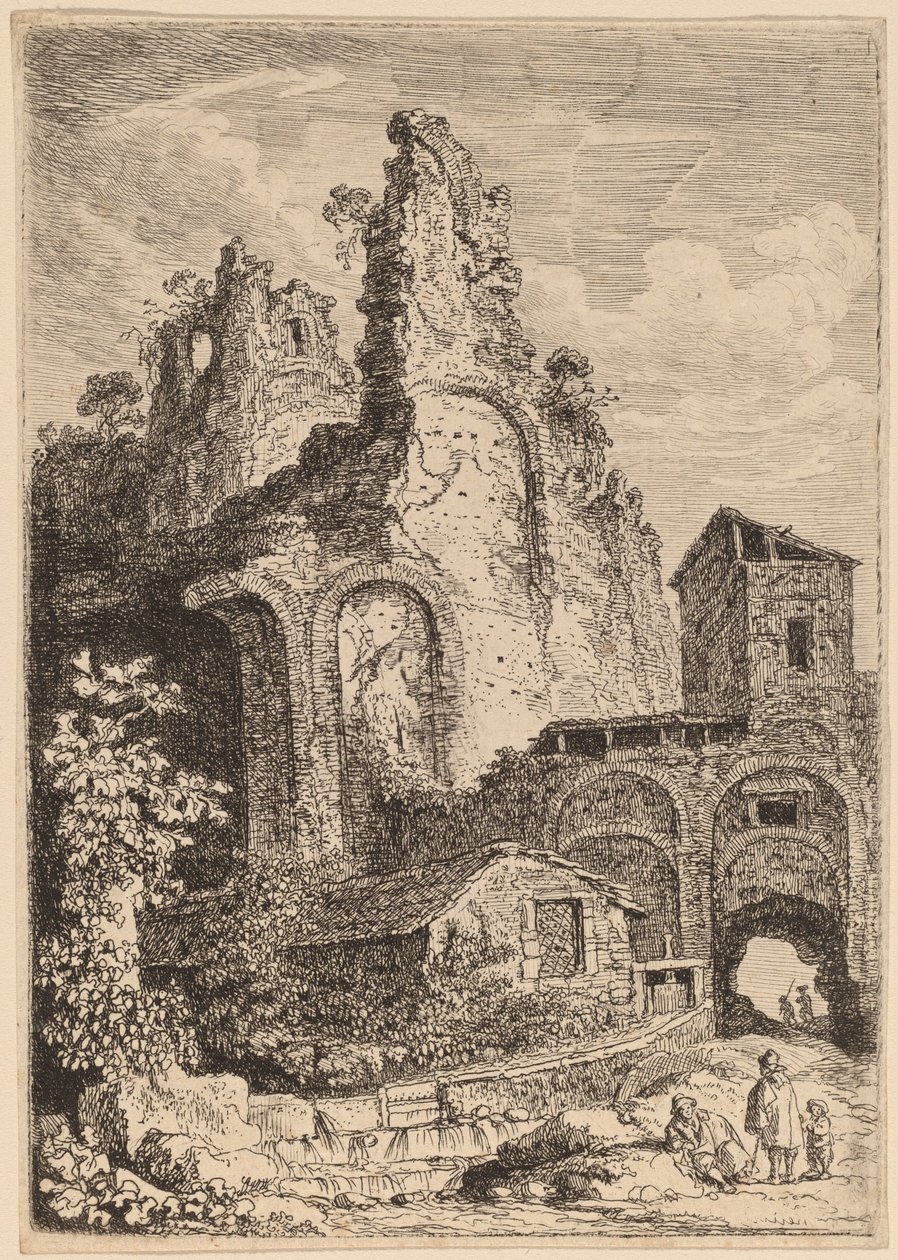 A régi palota Tivoliban alkotó: Franz Edmund Weirotter