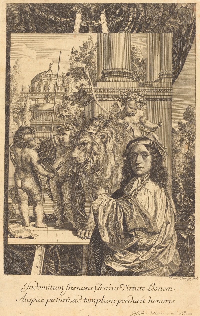 Werner József önarcképe alkotó: Franz Ertinger after Joseph Werner