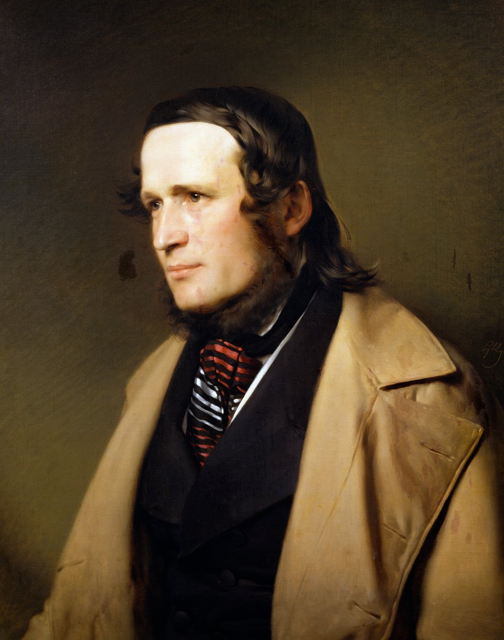 Karl Grob portréja, Franz Eybl (1806-1880) festménye alkotó: Franz Eybl