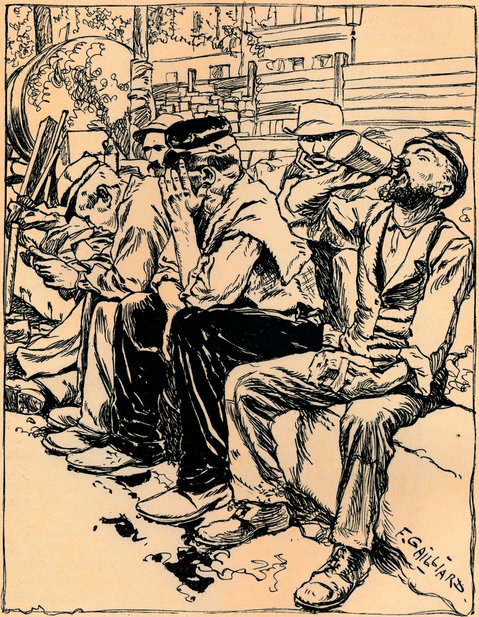 Munkások vacsoránál, 1900 alkotó: Franz Gailliard