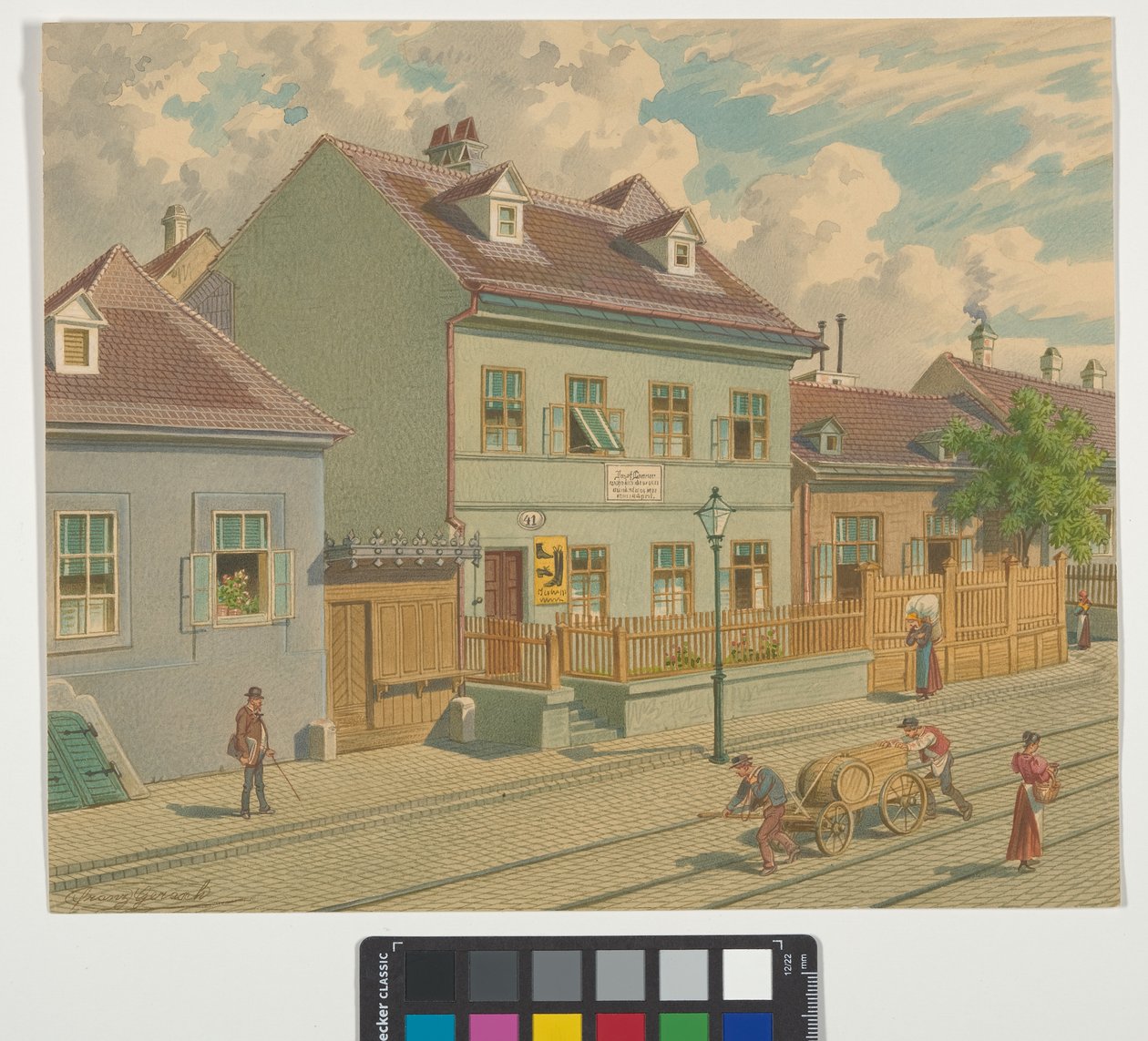 19. kerület, Gymnasiumstraße 87. - Josef Lanner lakó- és halálozási háza alkotó: Franz Gerasch
