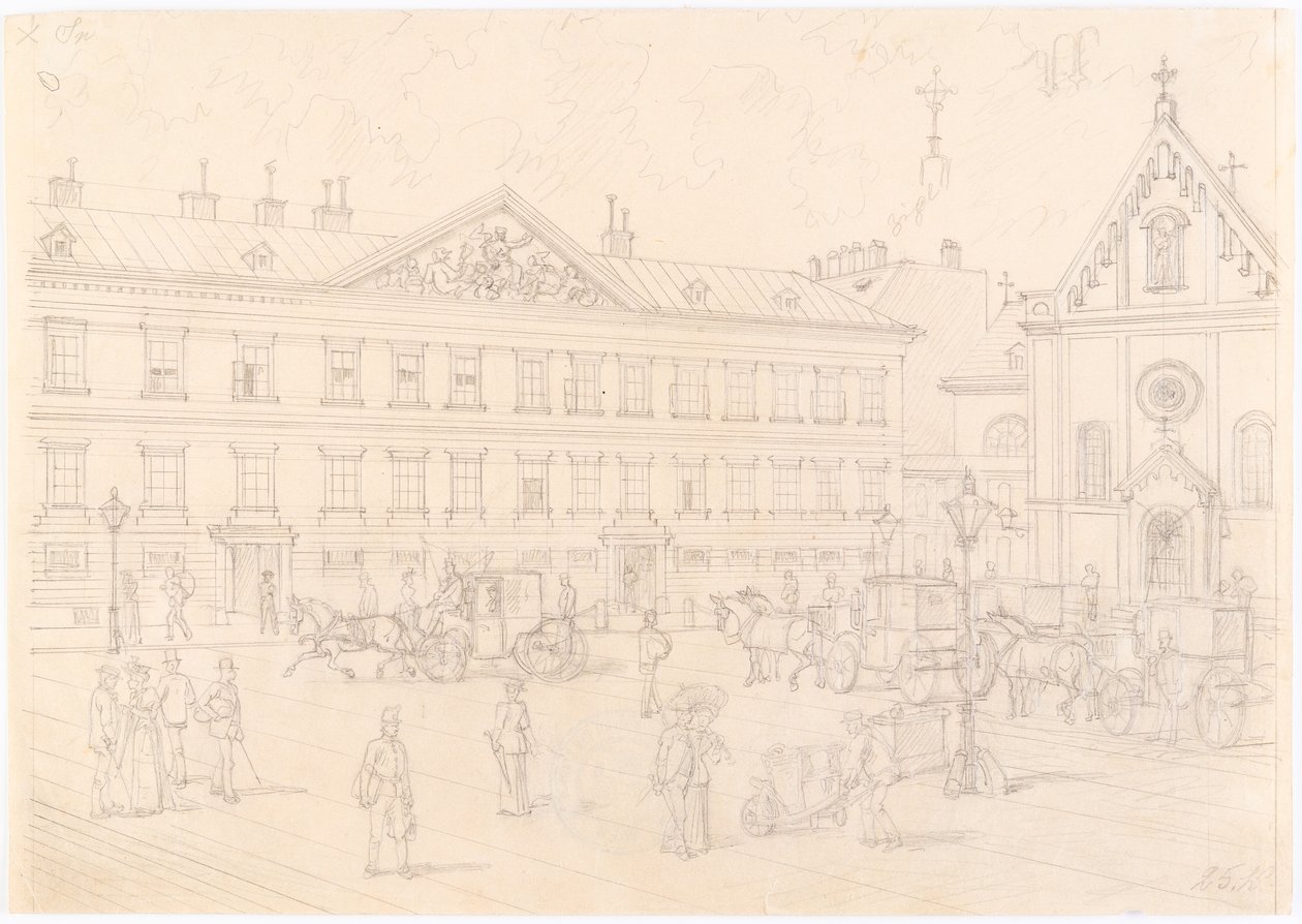1., Neuer Markt - Schwarzenberg-palota és kapucinus templom alkotó: Franz Gerasch