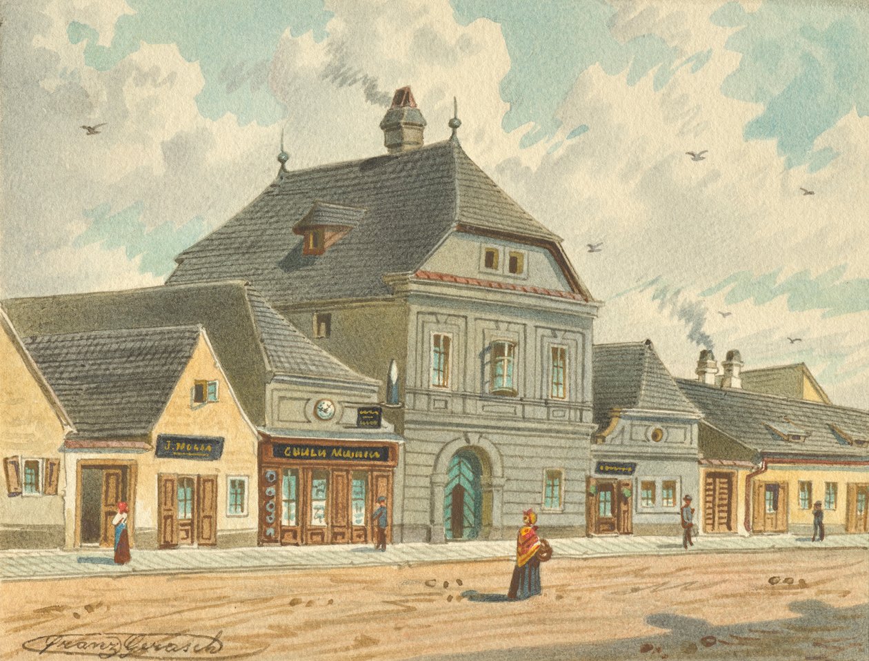 Mária Terézia császárné egykori vadászháza a bécsi Erdbergstraße 109. szám alatt alkotó: Franz Gerasch
