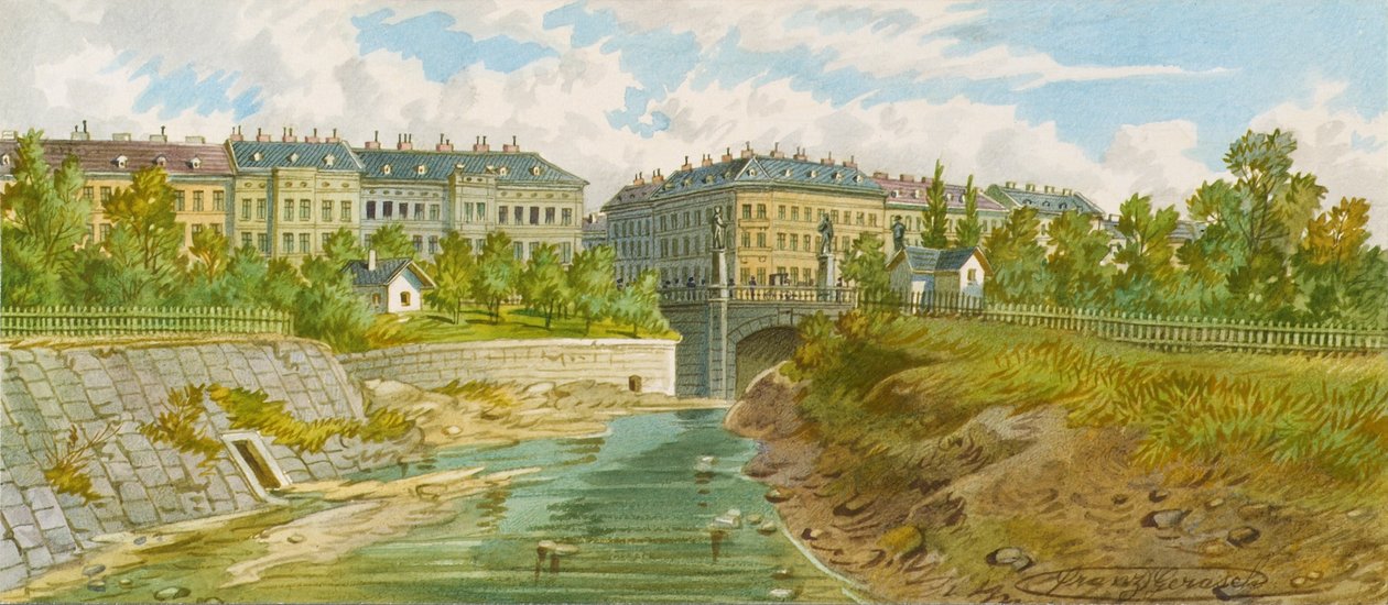 Erzsébet híd a Wien folyón alkotó: Franz Gerasch