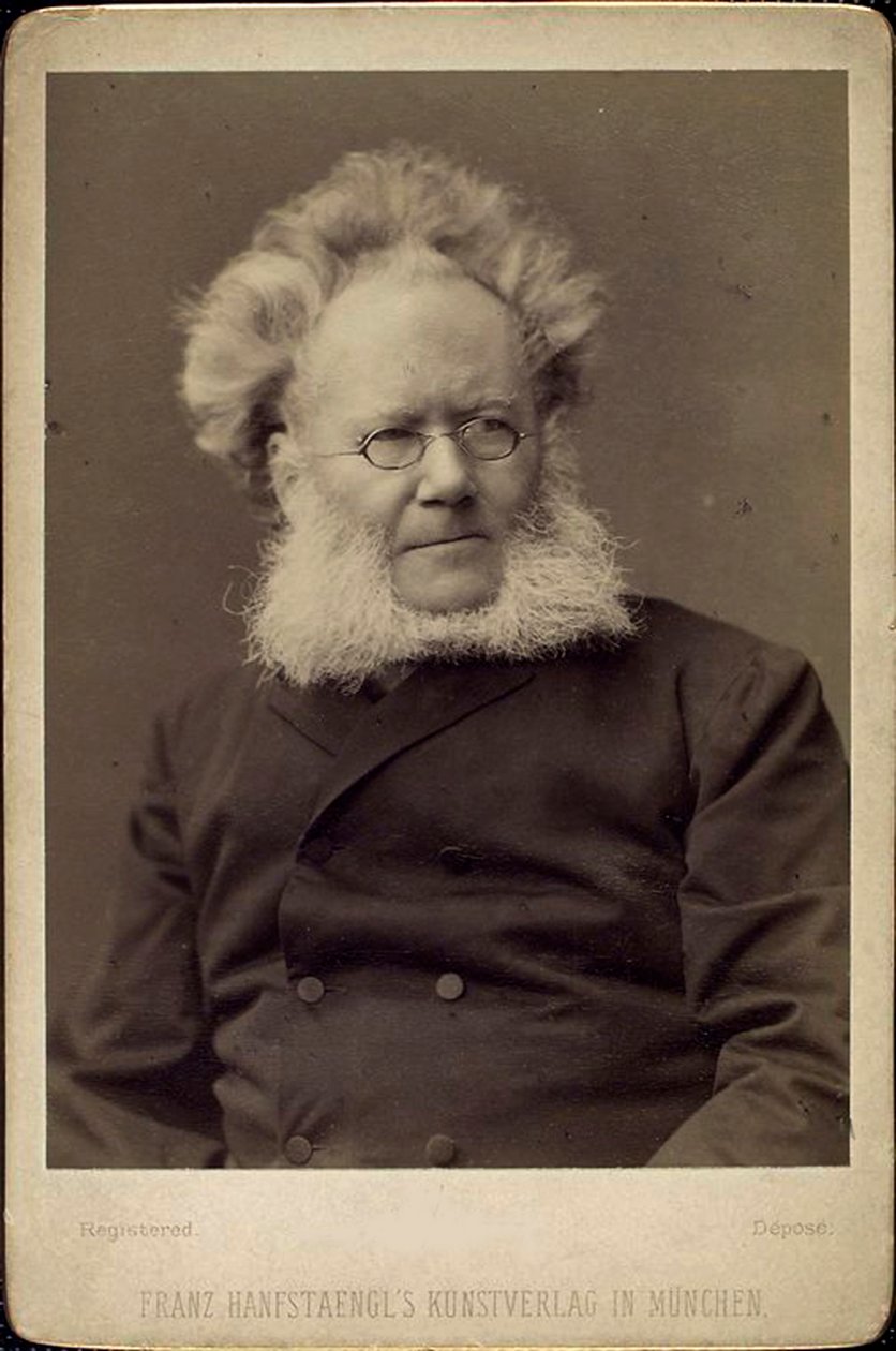 Henrik Ibsen norvég drámaíró és költő, 19. század vége vagy 20. század eleje. alkotó: Franz Hanfstaengl