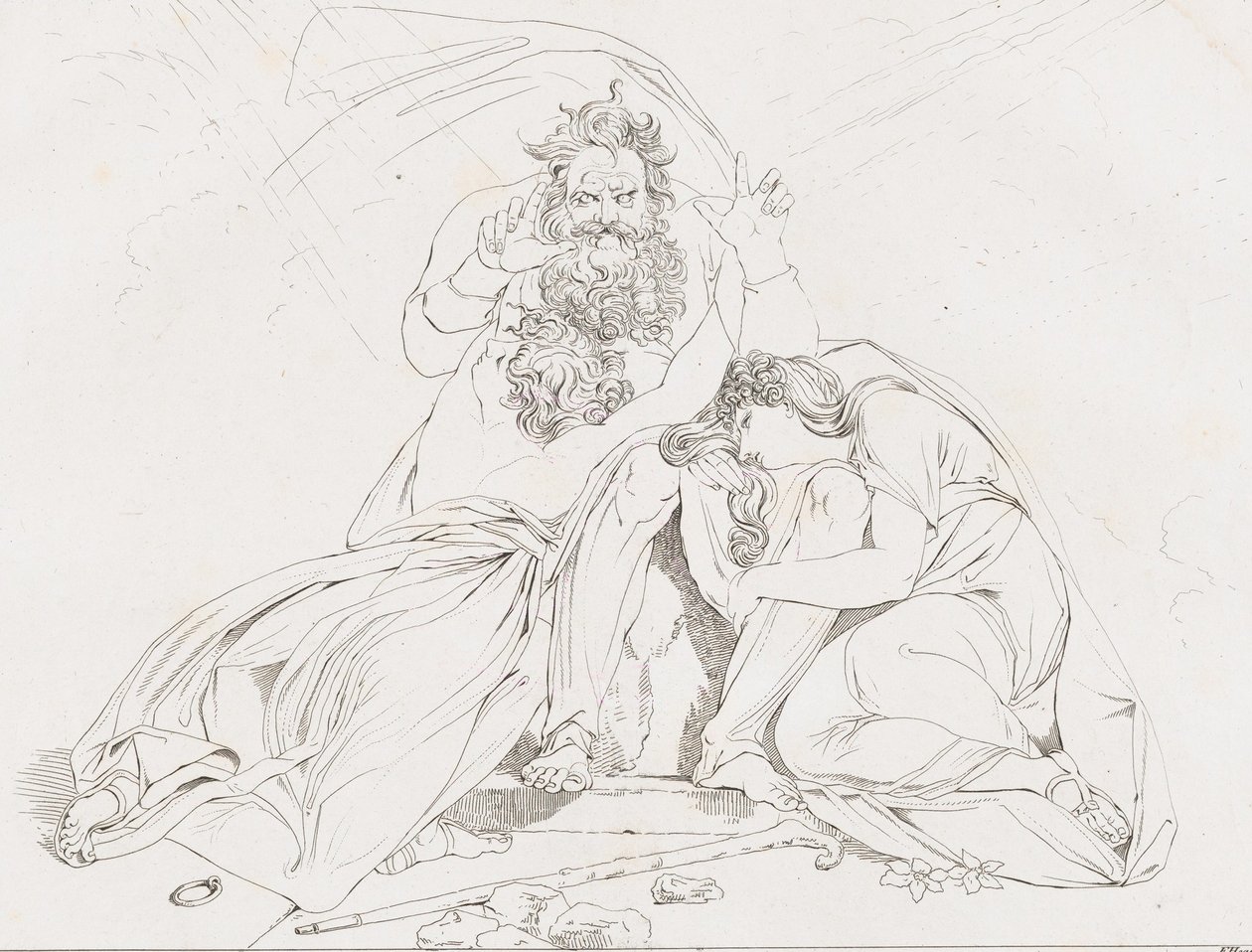 Der Tod des Oidipus Oidipusz halála, 1806. alkotó: Franz Hegi