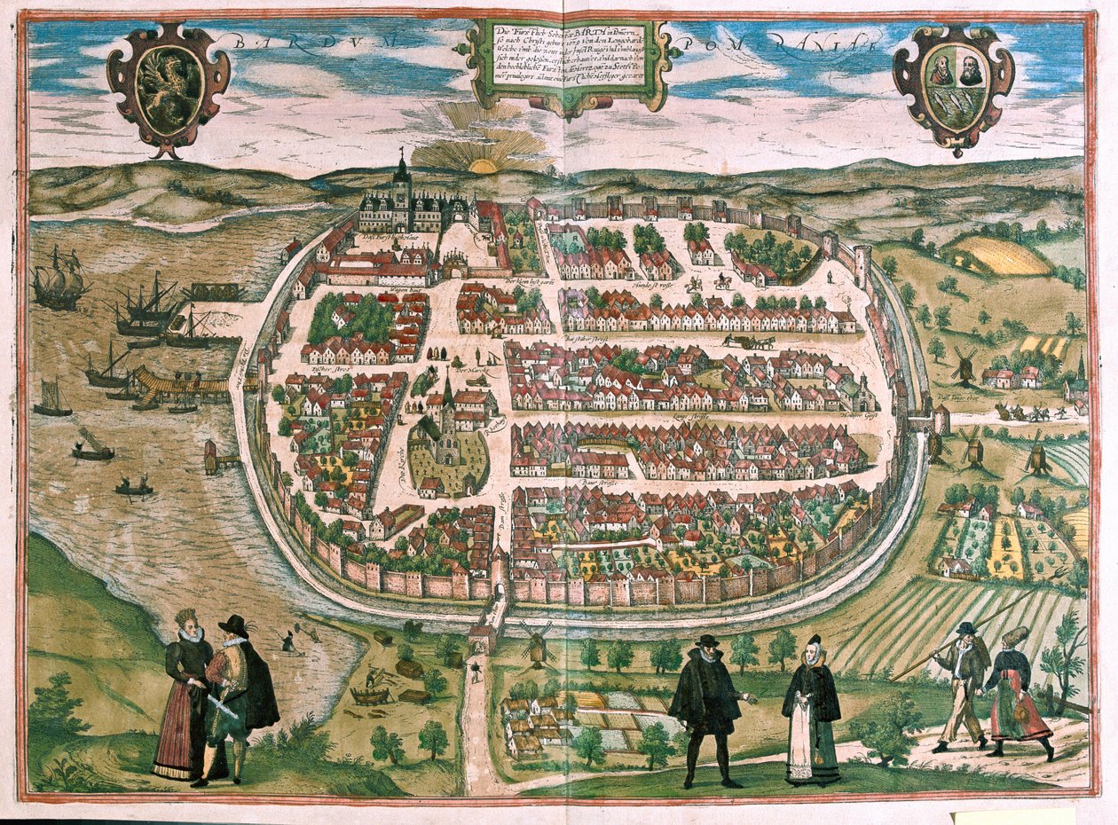 Barth Pomerániában, Németországban (metszet alkotó: Franz Hogenberg