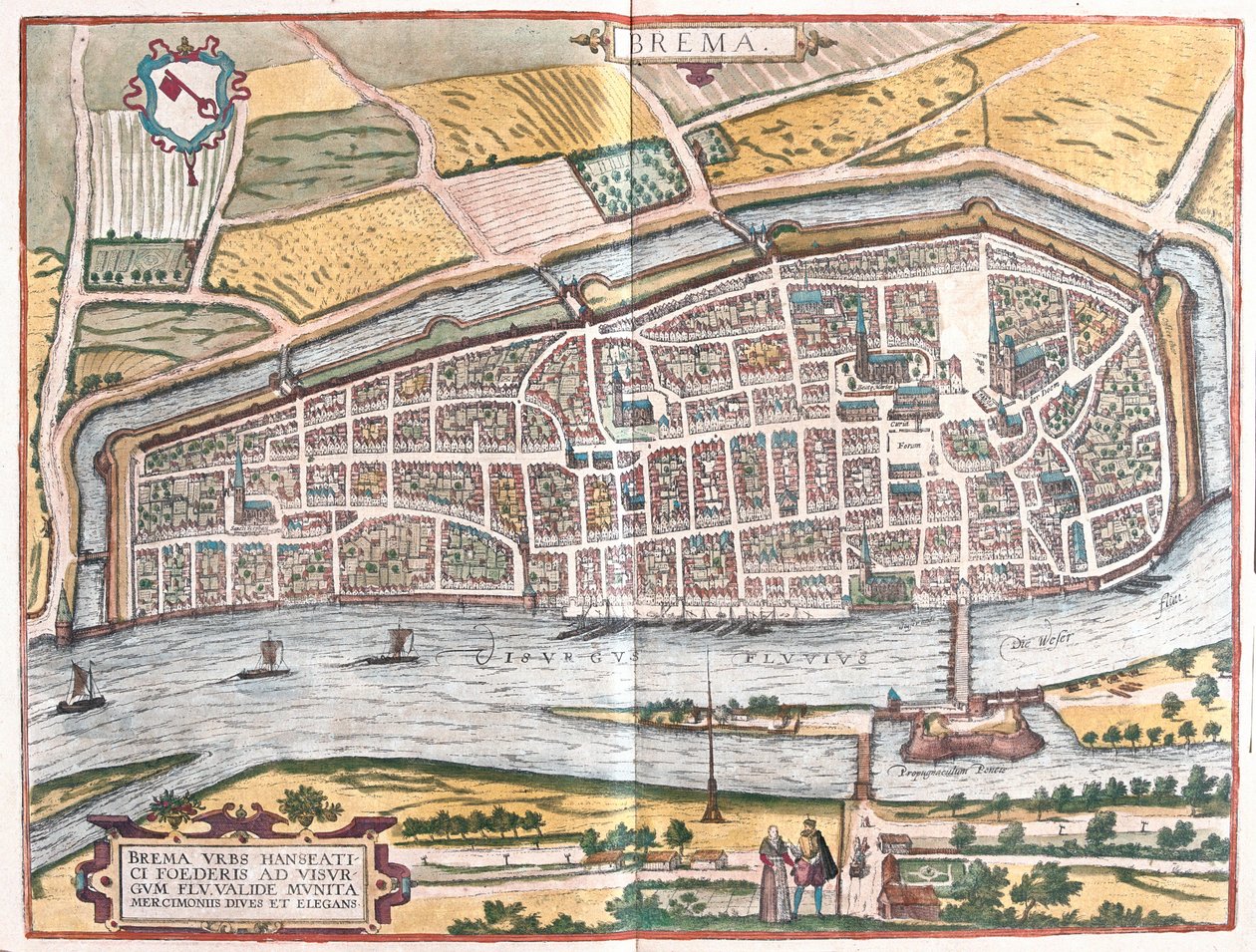 Bréma, Németország (metszet alkotó: Franz Hogenberg
