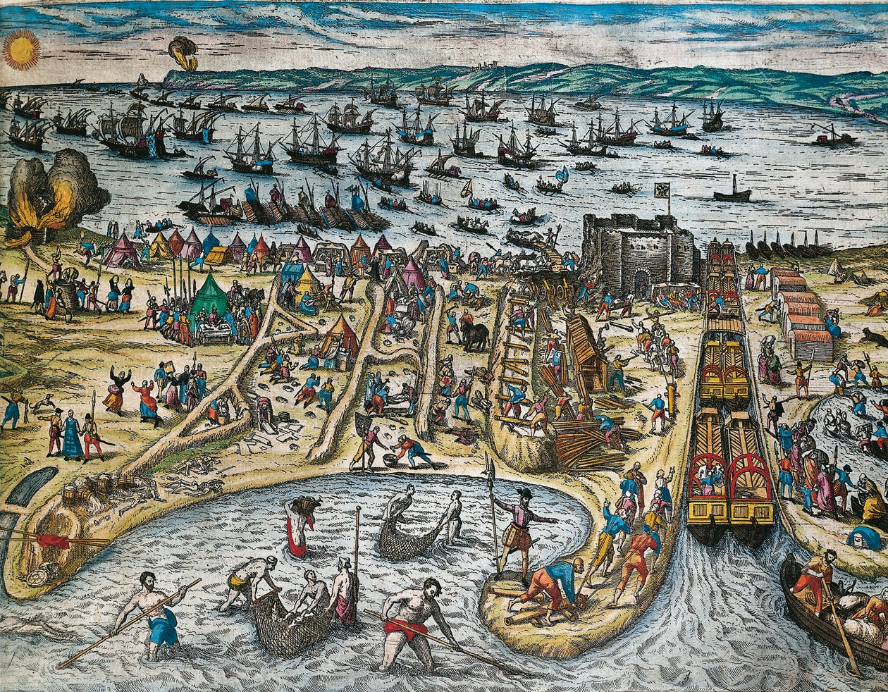 La Goulette és Tunisz elfoglalása V. Károly által alkotó: Franz Hogenberg