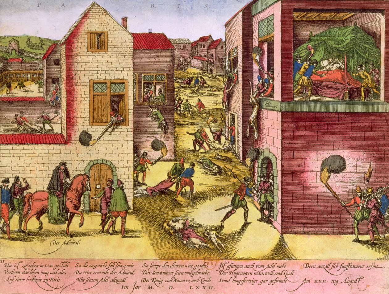 II. Gaspard de Coligny admirális (1519-72) meghalt a Szent Bertalan-mészárlás idején, 1572-ben (a bw-t lásd: 158612) alkotó: Franz Hogenberg