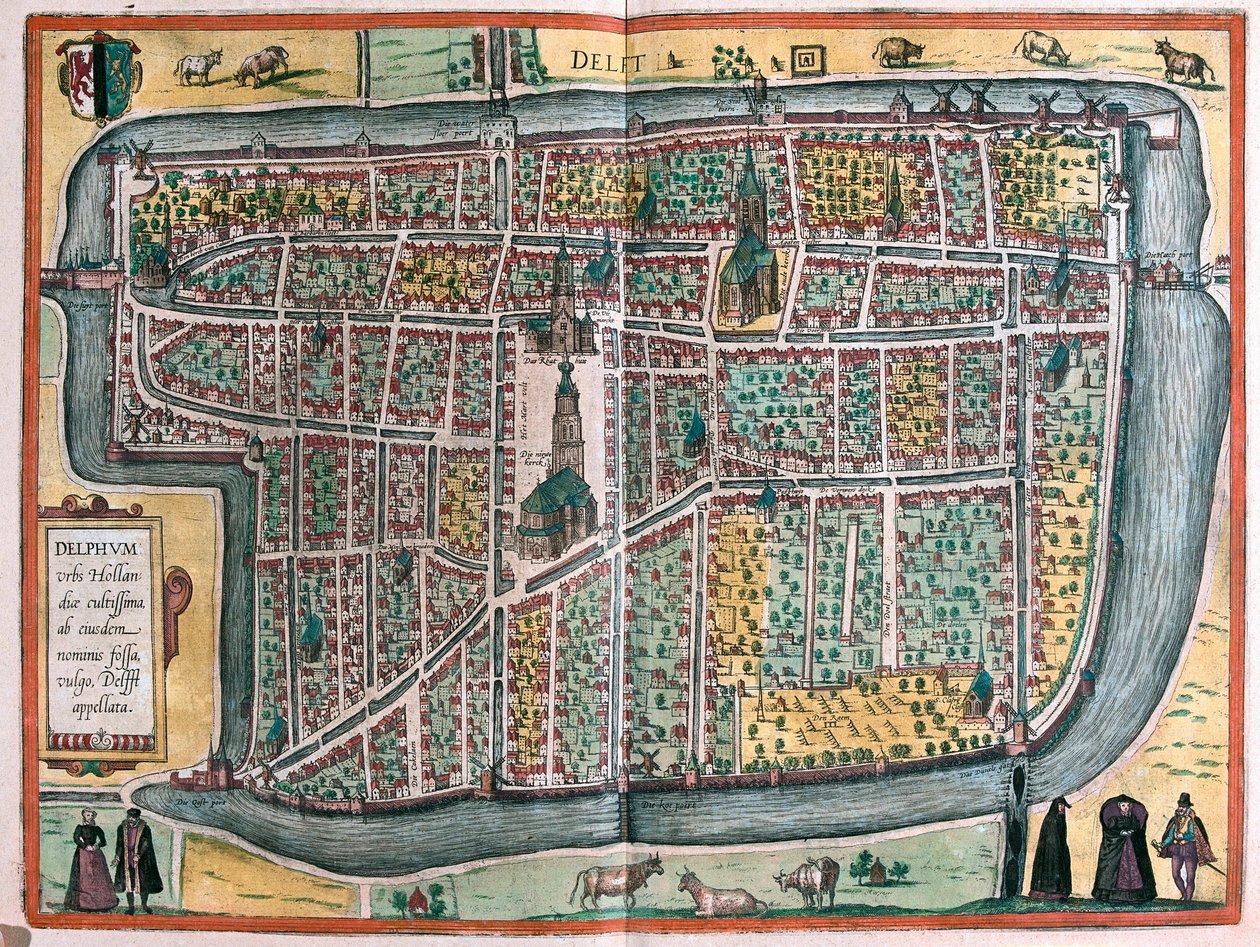 Delft, Hollandia (metszet alkotó: Franz Hogenberg