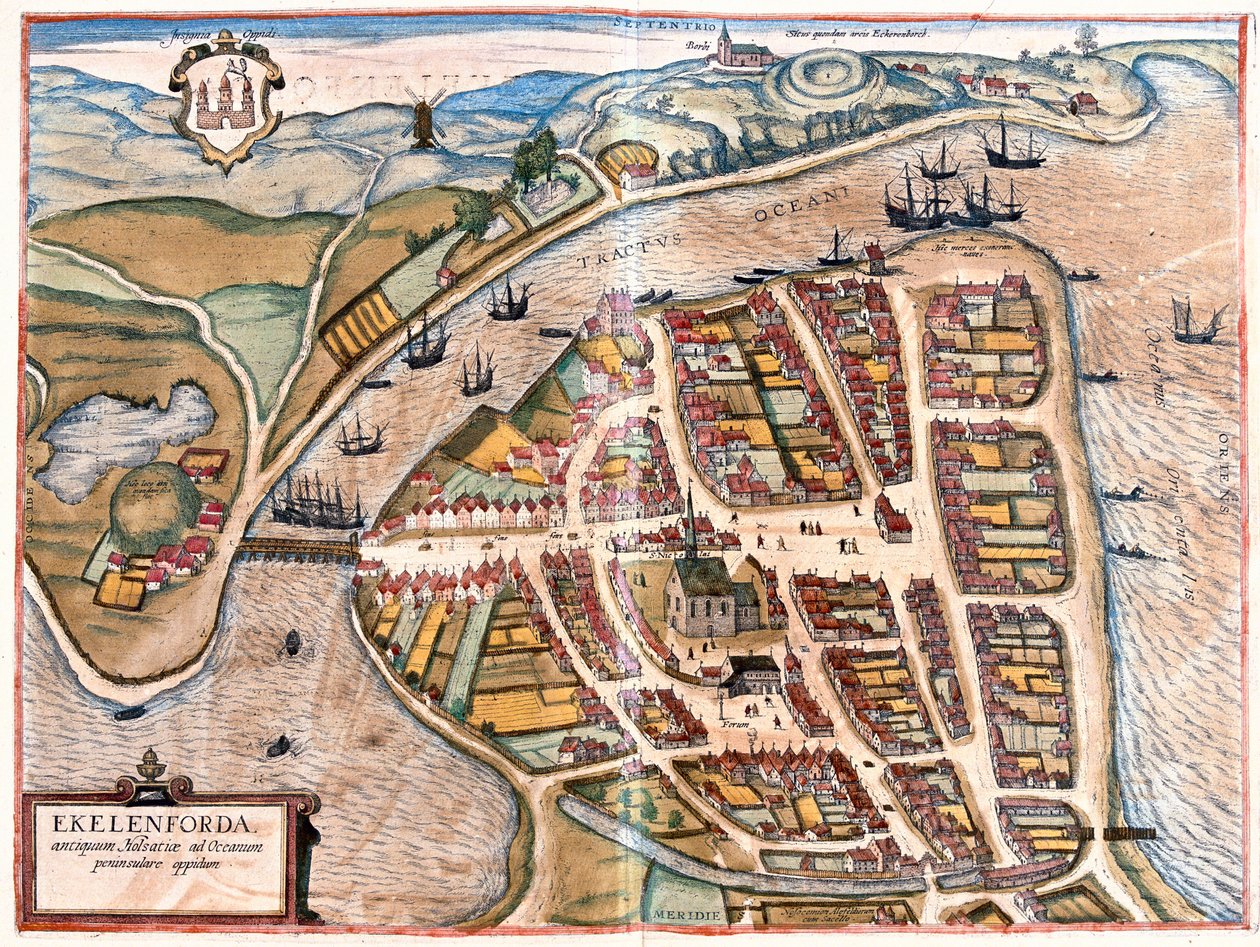Eckernforde, Németország (metszet alkotó: Franz Hogenberg