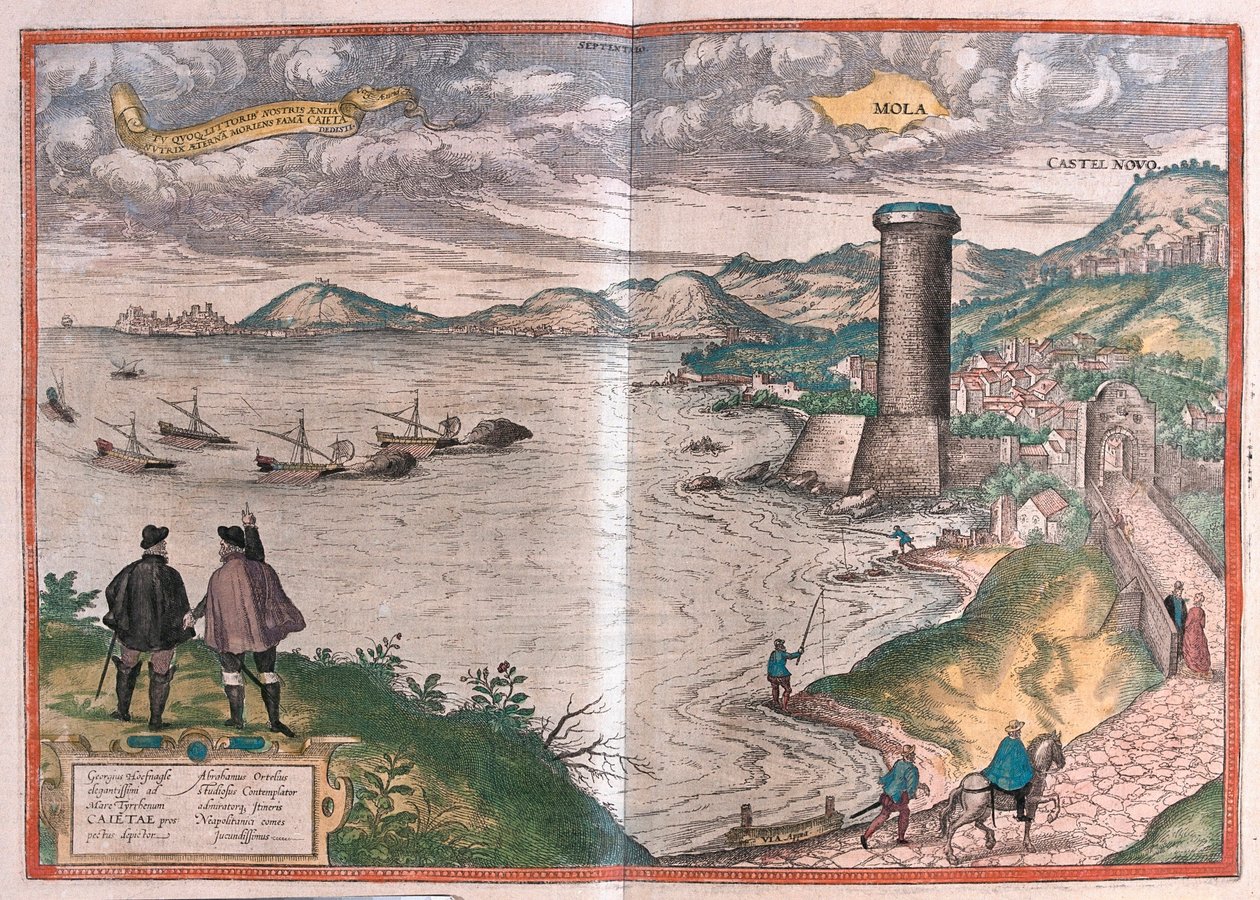 Gaeta vagy Gaete, Olaszország (metszet alkotó: Franz Hogenberg