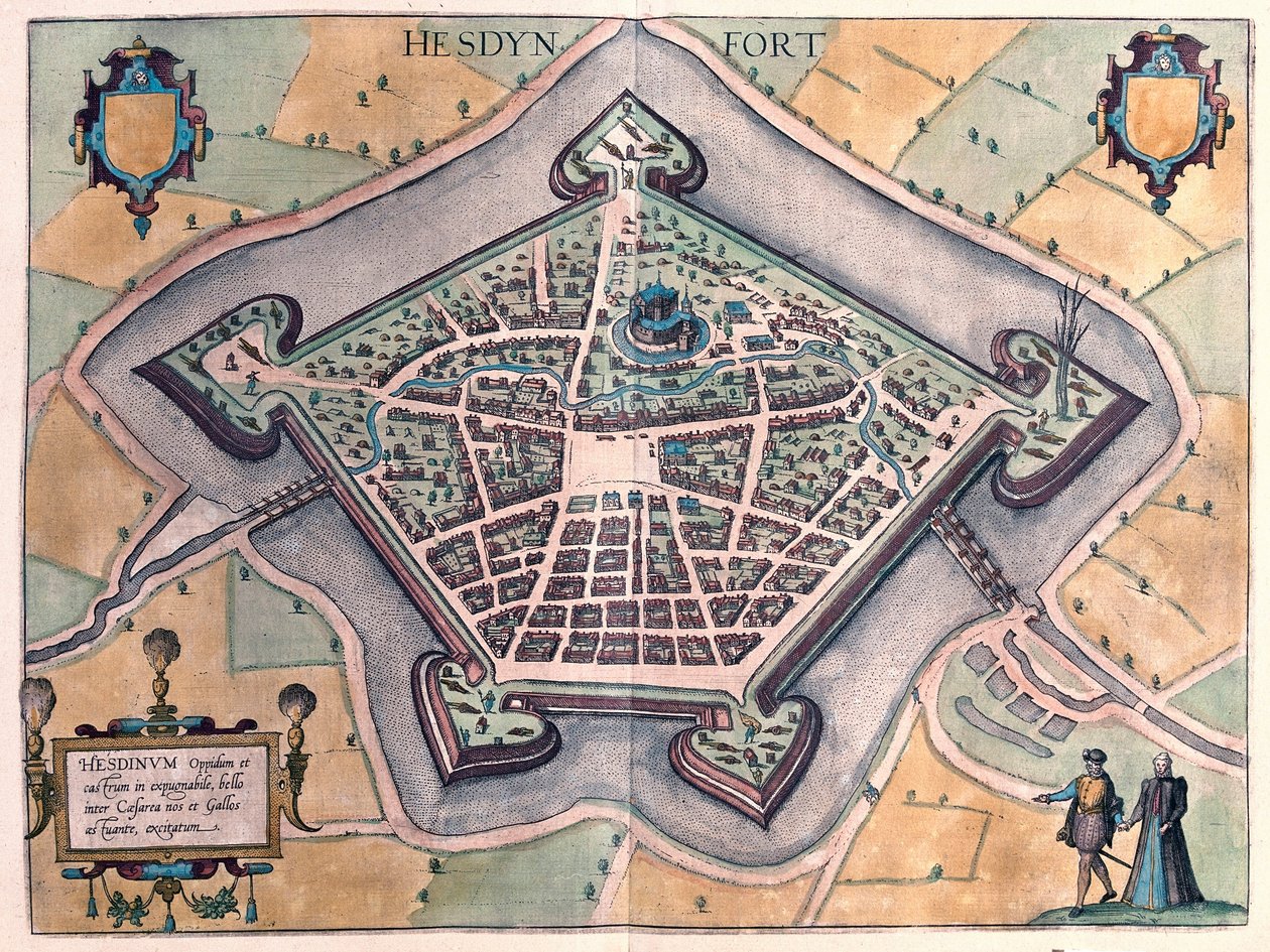 Hesdin, Franciaország (metszet alkotó: Franz Hogenberg