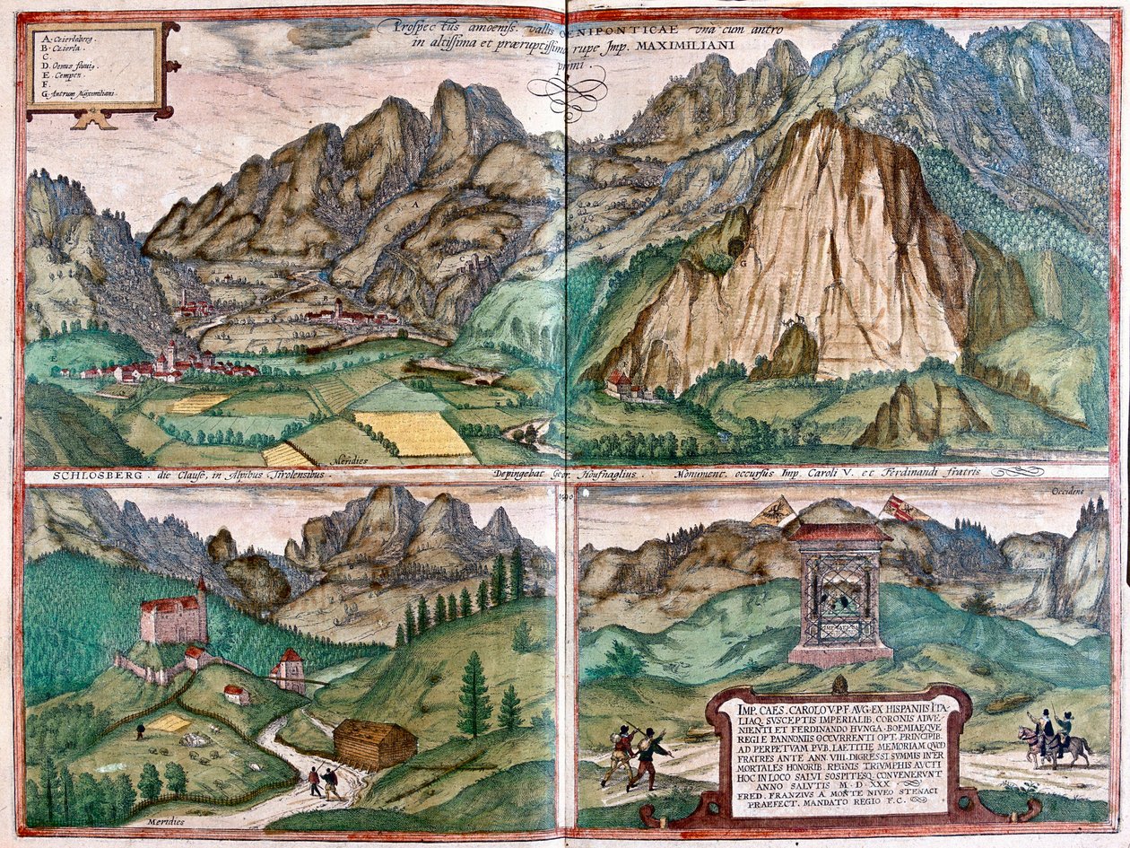 Inn Valley és Schlossberg, Németország alkotó: Franz Hogenberg