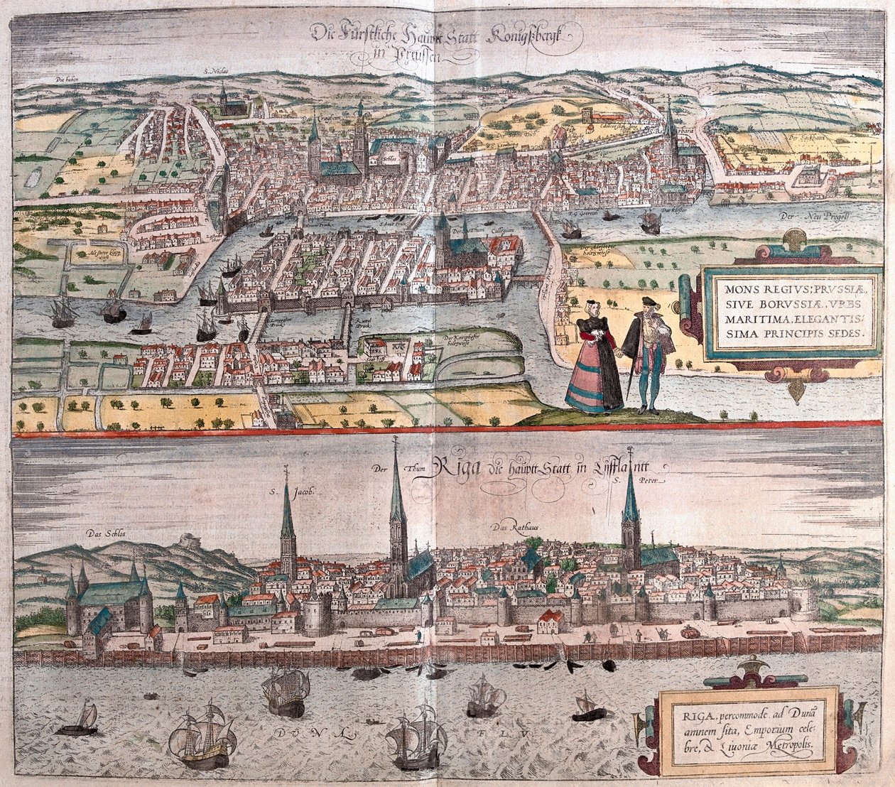 Kalinyingrád, Oroszország - Riga, Lettország (metszet alkotó: Franz Hogenberg