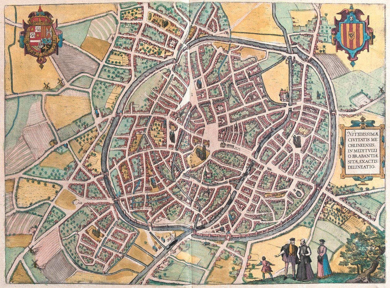 Mechelen, Belgium (metszet alkotó: Franz Hogenberg
