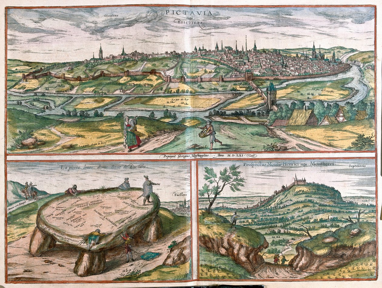 Montpellier, Tours és Poitiers, Franciaország alkotó: Franz Hogenberg